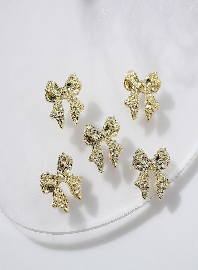 Sevgob 30pcs 3D Metal Bow Nail Charms for Acrylic Nails Alloy Nail Bows Gold Silver Gray Bow Knot Nail Art Charms Cute Bow Charms Kawaii Bow tie Nail Accessories Nail Jewels for Women Girls Manicure - Image 5
